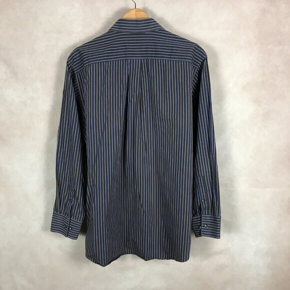 MICHAEL KORS Men's Cotton Striped Button-down Shirt Size XL - Picture 4 of 10